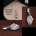 Silver Pendant Watch Shape