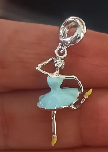 Silver Pendant Dancing Girl